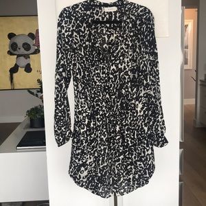 ALC silk black and white dress, M